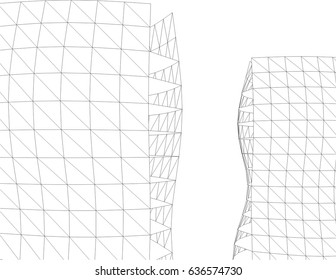 Architectural drawing. Geometric background