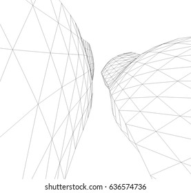 Architectural drawing. Geometric background