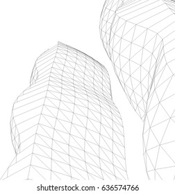 Architectural drawing. Geometric background