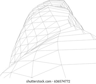 Architectural drawing. Geometric background