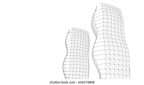 Architectural drawing. Geometric background