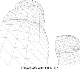 Architectural drawing. Geometric background