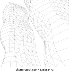 Architectural drawing. Geometric background