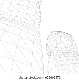 Architectural drawing. Geometric background