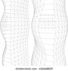 Architectural drawing. Geometric background