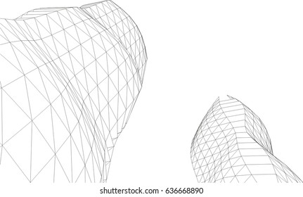 Architectural drawing. Geometric background