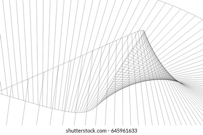 Architectural drawing. Geometric background