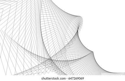 Architectural drawing. Geometric background