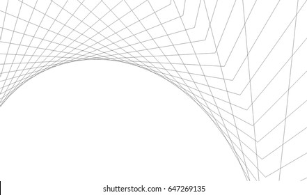 Architectural drawing. Geometric background