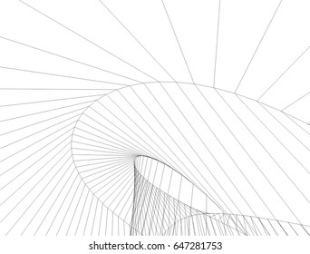 Architectural drawing. Geometric background