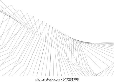 Architectural drawing. Geometric background