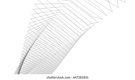 Architectural drawing. Geometric background