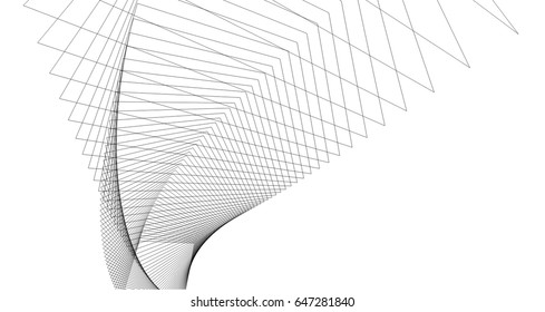 Architectural drawing. Geometric background