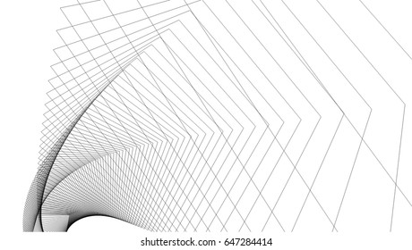 Architectural drawing. Geometric background