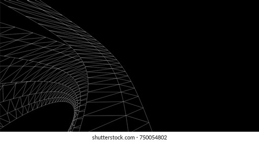 Architectural drawing. Geometric background
