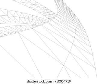 Architectural drawing. Geometric background