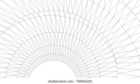 Architectural drawing. Geometric background