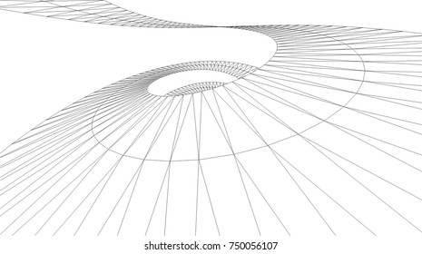 Architectural drawing. Geometric background