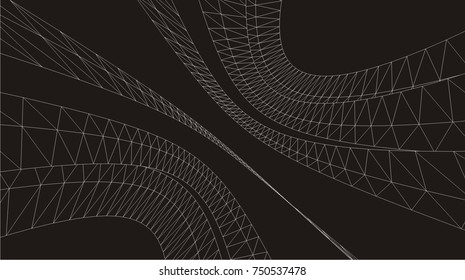 Architectural drawing. Geometric background
