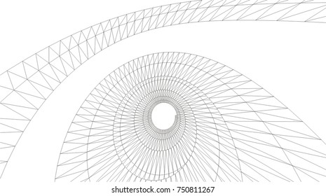 Architectural drawing. Geometric background