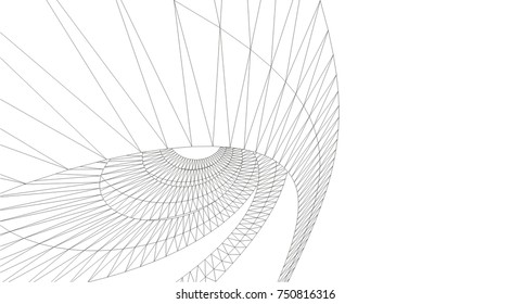 Architectural drawing. Geometric background