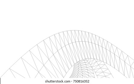 Architectural drawing. Geometric background