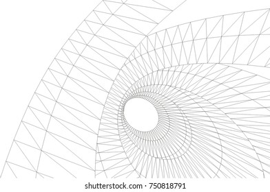 Architectural drawing. Geometric background