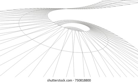 Architectural drawing. Geometric background