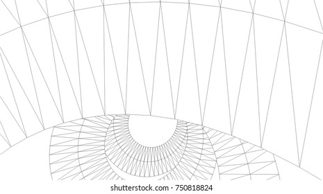 Architectural drawing. Geometric background
