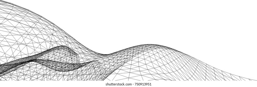 Architectural drawing. Geometric background
