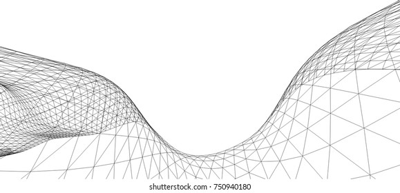 Architectural drawing. Geometric background