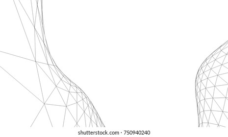 Architectural drawing. Geometric background
