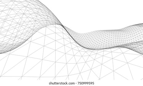 Architectural drawing. Geometric background