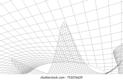 Architectural drawing. Geometric background