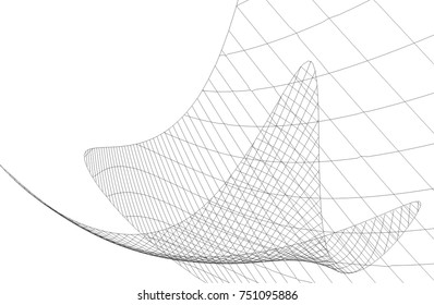 Architectural drawing. Geometric background