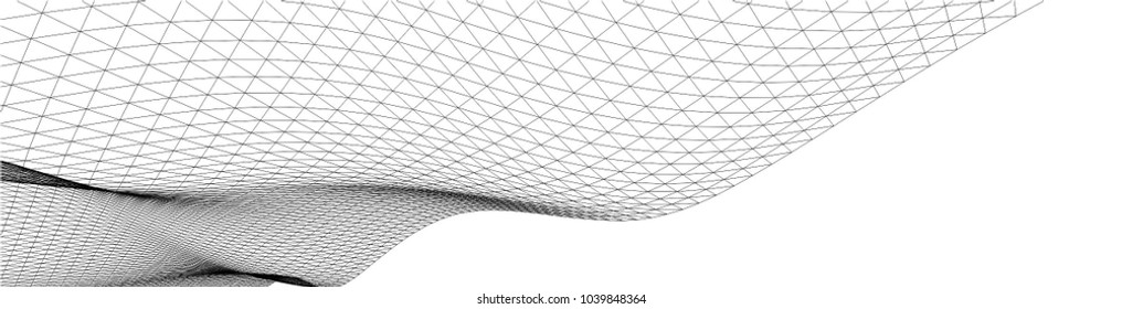 Architectural drawing. Geometric background 3d