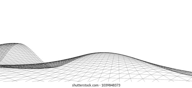 Architectural drawing. Geometric background 3d