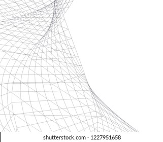 Architectural drawing. Geometric background 3d