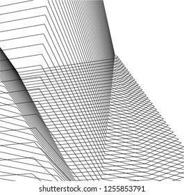 Architectural drawing. Geometric background 3d