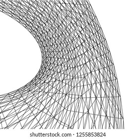 Architectural drawing. Geometric background 3d