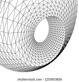 Architectural drawing. Geometric background 3d