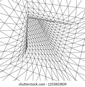 Architectural drawing. Geometric background 3d