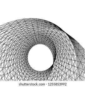 Architectural drawing. Geometric background 3d