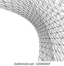 Architectural drawing. Geometric background 3d