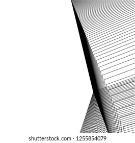 Architectural drawing. Geometric background 3d