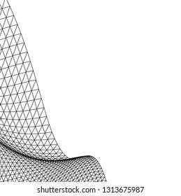 Architectural drawing. Geometric background 3d