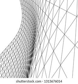 Architectural drawing. Geometric background 3d