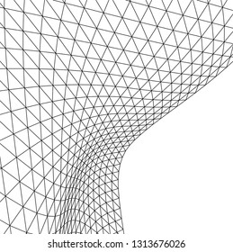 Architectural drawing. Geometric background 3d