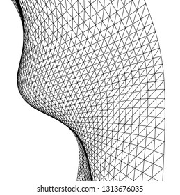 Architectural drawing. Geometric background 3d