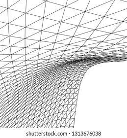 Architectural drawing. Geometric background 3d
